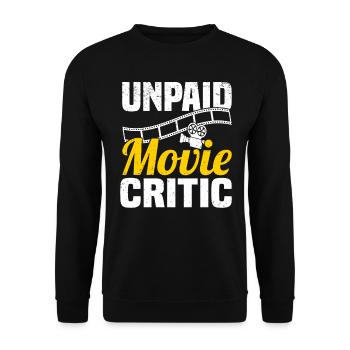 Filmkritiker Filmrezensent Spielfilm Film - Unisex Pullover - Schwarz - Vorne - Alina (178cm) & Michal (187cm)