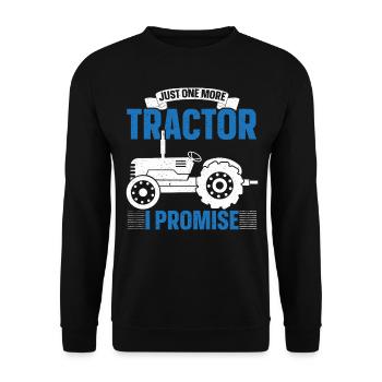 Nur noch einen Traktor verspreche ich Bauernhof Ba - Unisex Pullover - Schwarz - Vorne - Alina (178cm) & Michal (187cm)