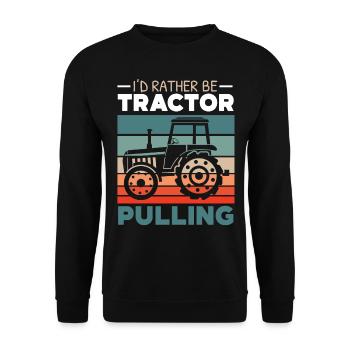 Je préfère tirer une ferme de tracteurs Ba - Sweat-shirt Unisexe - noir - Devant - Alina (178cm) & Michal (187cm)