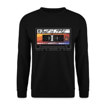 Best Of 1992 Mixtape Cassette 90s Party Mix - Unisex Sweatshirt - black - Front - Alina (178cm) & Michal (187cm)