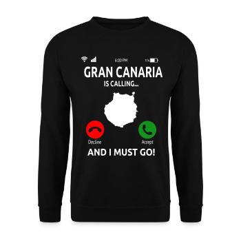 Gran Canaria Canary Islands Holidays - Unisex Sweatshirt - black - Front - Alina (178cm) & Michal (187cm)