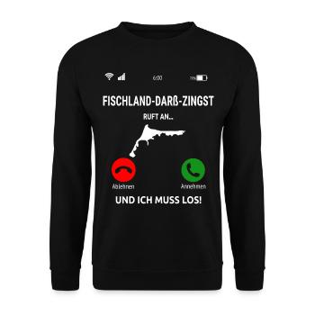 Fischland-Darß-Zingst Insel Ostsee Urlaub Idee - Unisex Pullover - Schwarz - Vorne - Alina (178cm) & Michal (187cm)