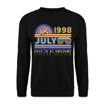 Meilleur mois de naissance Juillet 1998 - Sweat-shirt Unisexe - noir - Devant - Alina (178cm) & Michal (187cm)