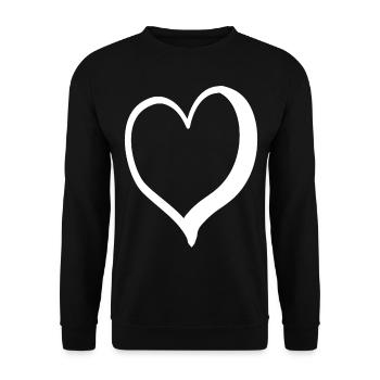 Cœur blanc et froid - Sweat-shirt Unisexe - noir - Devant - Alina (178cm) & Michal (187cm)