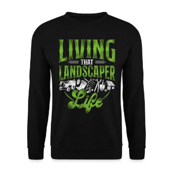 Landscaper Landscaping Landscape - Unisex Sweatshirt - black - Front - Alina (178cm) & Michal (187cm)