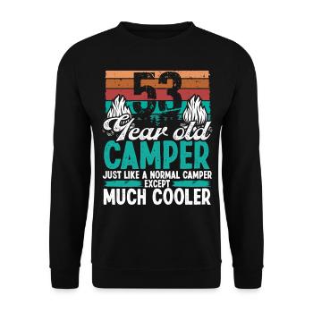53 Year Old Camper Scouting Camping 53 Birthday - Unisex Sweatshirt - black - Front - Alina (178cm) & Michal (187cm)