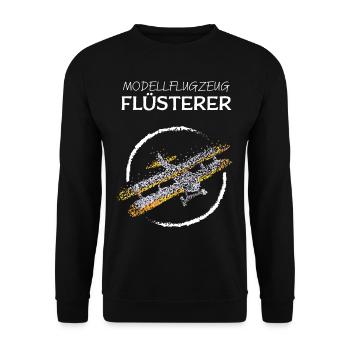 Modellbau Modellbauer Modellflugzeuge - Unisex Pullover - Schwarz - Vorne - Alina (178cm) & Michal (187cm)