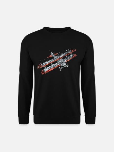 Flugzeug Doppeldecker Modellflieger - Unisex Pullover - Schwarz