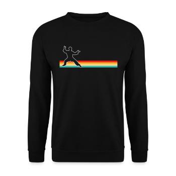 Karaté Arts Martiaux Rétro - Sweat-shirt Unisexe - noir - Devant - Alina (178cm) & Michal (187cm)