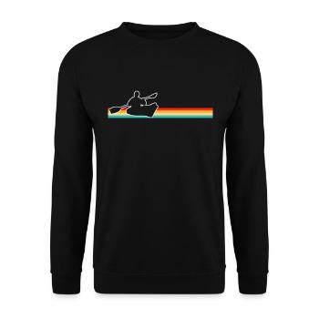 Canoeing Retro - Unisex Sweatshirt - black - Front - Alina (178cm) & Michal (187cm)
