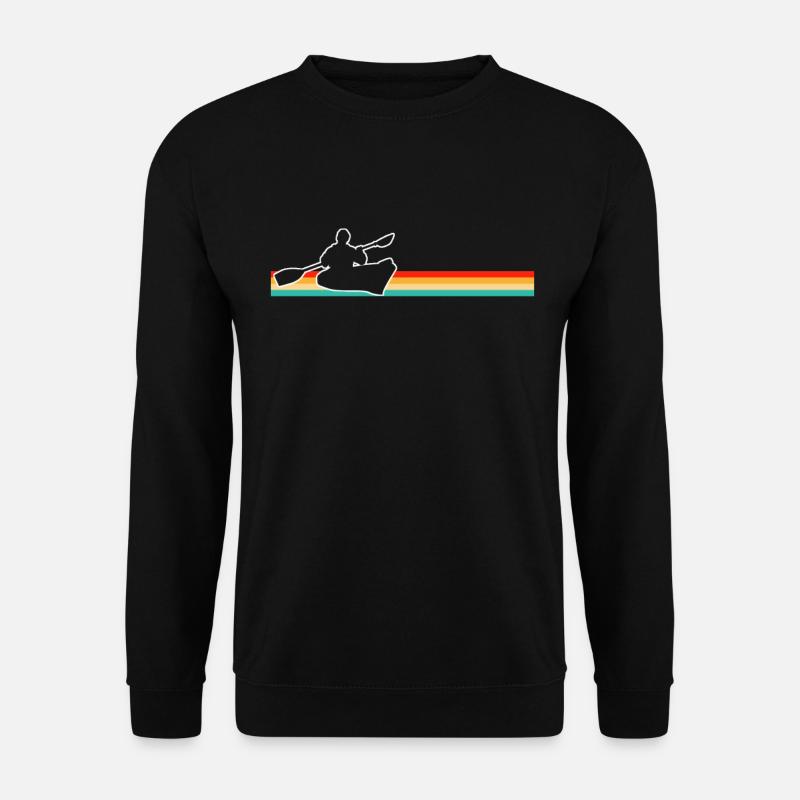 Kanu fahren Retro - Unisex Pullover - Schwarz