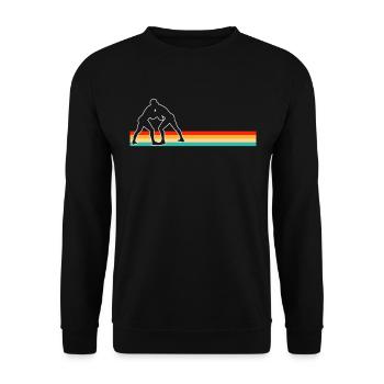 Lutte Rétro - Sweat-shirt Unisexe - noir - Devant - Alina (178cm) & Michal (187cm)
