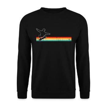 Skating Retro - Unisex Pullover - Schwarz - Vorne - Alina (178cm) & Michal (187cm)