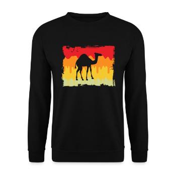 Dromadaire rétro - Sweat-shirt Unisexe - noir - Devant - Alina (178cm) & Michal (187cm)