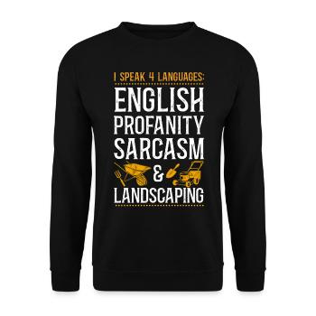 Landscaper Landscaping Landscape - Unisex Sweatshirt - black - Front - Alina (178cm) & Michal (187cm)
