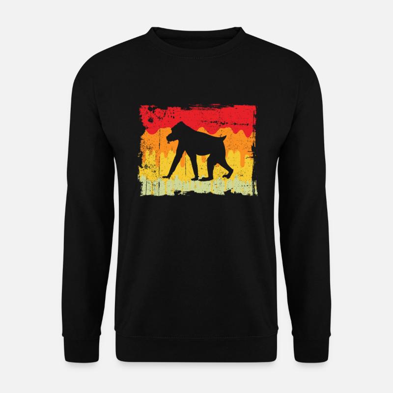 Monkey Retro - Unisex Sweatshirt - black