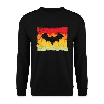 Chauve-souris rétro - Sweat-shirt Unisexe - noir - Devant - Alina (178cm) & Michal (187cm)