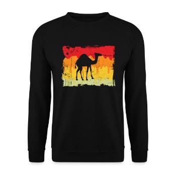 Dromadaire rétro - Sweat-shirt Unisexe - noir - Devant - Alina (178cm) & Michal (187cm)