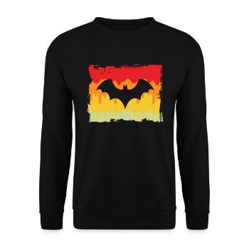 Chauve-souris rétro - Sweat-shirt Unisexe - noir - Devant - Alina (178cm) & Michal (187cm)
