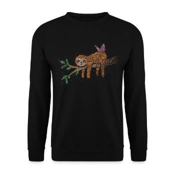 Les amoureux des paresseux fatiguent le sommeil - Sweat-shirt Unisexe - noir - Devant - Alina (178cm) & Michal (187cm)
