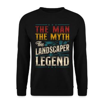 Landscaper Landscaping Landscape - Unisex Sweatshirt - black - Front - Alina (178cm) & Michal (187cm)