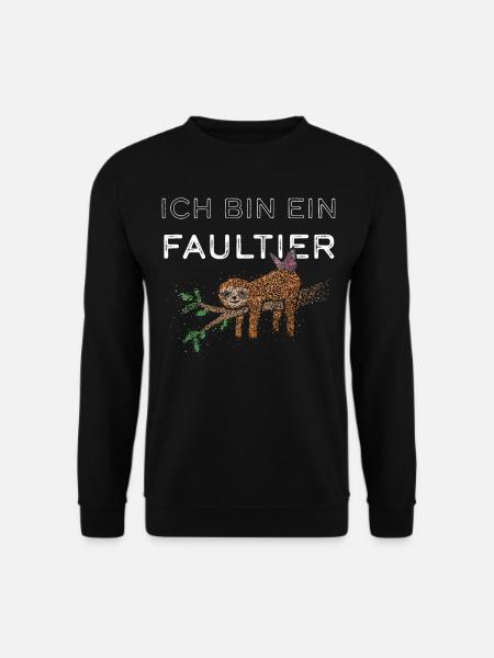 Faultier Faultiere Schlafshirt Chillen - Unisex Pullover - Schwarz
