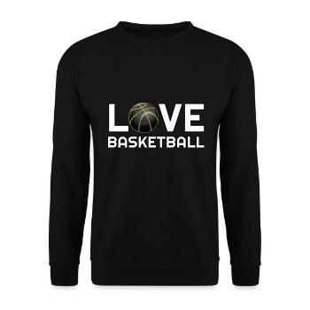 Love Basketball Basketball Tournament Club - Unisex Sweatshirt - black - Front - Alina (178cm) & Michal (187cm)