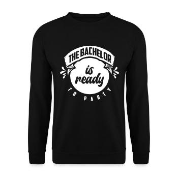 Bachelor Drinking Liquor Bachelor Party Groom - Unisex Sweatshirt - black - Front - Alina (178cm) & Michal (187cm)