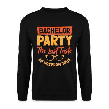 Bachelor Liquor Freedom Tour Bachelor Party - Unisex Pullover - Schwarz - Vorne - Alina (178cm) & Michal (187cm)