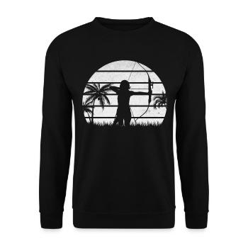 Archery Woman Archery Archery - Unisex Sweatshirt - black - Front - Alina (178cm) & Michal (187cm)