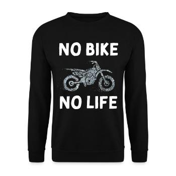 No Bike No Life Motorcycle Biker Biker - Unisex Sweatshirt - black - Front - Alina (178cm) & Michal (187cm)