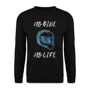 No Bike No Life Casque de moto Moto - Sweat-shirt Unisexe - noir - Devant - Alina (178cm) & Michal (187cm)