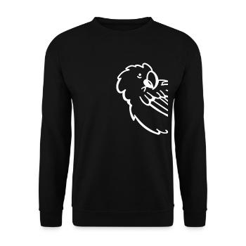 Lustiger Papagei Bird Lover Lustiger - Unisex Pullover - Schwarz - Vorne - Alina (178cm) & Michal (187cm)
