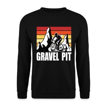 Ride Gravel Gravel Bike Gravel Rennrad Crossbike - Unisex Pullover - Schwarz - Vorne - Alina (178cm) & Michal (187cm)