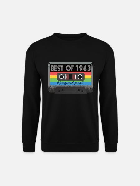 Best Of 1963 Vintage Kassette Retro Geburtstag - Unisex Pullover - Schwarz