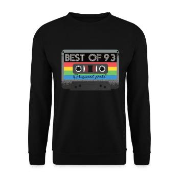 Best Of 93s Cassette 93s Retro - Unisex Sweatshirt - black - Front - Alina (178cm) & Michal (187cm)