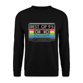 Best Of 95s Cassette 95s Retro - Unisex Sweatshirt - black - Front - Alina (178cm) & Michal (187cm)