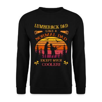 Papa bûcheron - Comme un papa normal - Fête des pères - Sweat-shirt Unisexe - noir - Devant - Alina (178cm) & Michal (187cm)