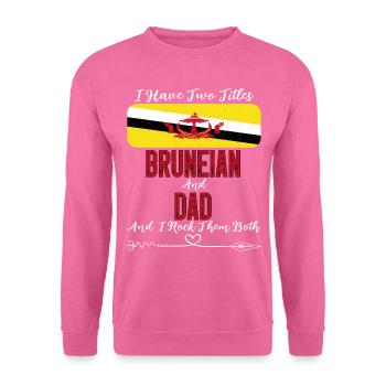 Bruneian Dad Brunei Flag For Father's Day - Unisex Pullover - Pink - Vorne