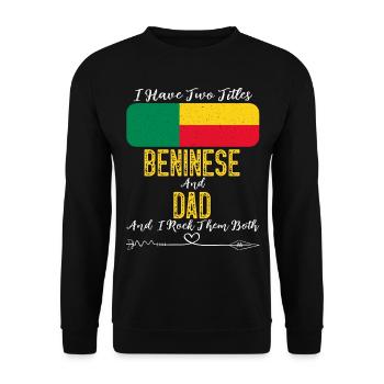 I Have Two Titles Belarusan and Dad Belarus - Unisex Pullover - Schwarz - Vorne - Alina (178cm) & Michal (187cm)