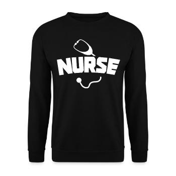 I am a Nurse - Nurse Gift - Unisex Sweatshirt - black - Front - Alina (178cm) & Michal (187cm)