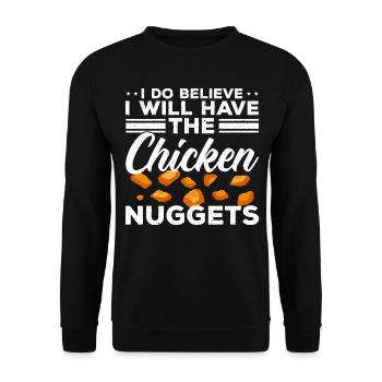 I think I will have the chicken nuggets nu - Unisex Sweatshirt - black - Front - Alina (178cm) & Michal (187cm)