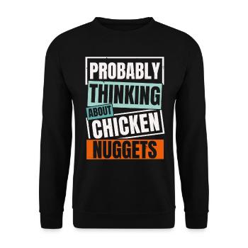 I'm probably thinking of Chicken Nuggets Nug Li - Unisex Sweatshirt - black - Front - Alina (178cm) & Michal (187cm)