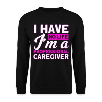 Health Assistance Home Nursing Nurse - Unisex Sweatshirt - black - Front - Alina (178cm) & Michal (187cm)