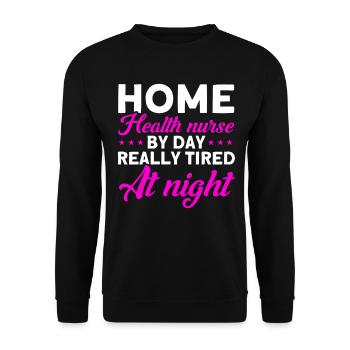 Health Assistance Home Nursing Nurse - Unisex Sweatshirt - black - Front - Alina (178cm) & Michal (187cm)
