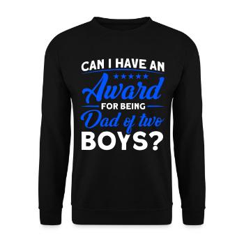 Prix Père Papa Deux Garçons - Sweat-shirt Unisexe - noir - Devant - Alina (178cm) & Michal (187cm)
