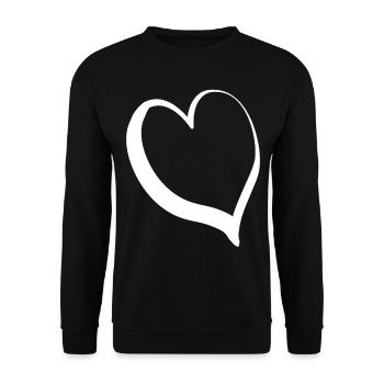 Cœur blanc et froid - Sweat-shirt Unisexe - noir - Devant - Alina (178cm) & Michal (187cm)