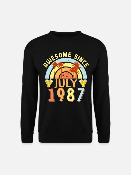 1987 Retro in July - Unisex Sweatshirt - black