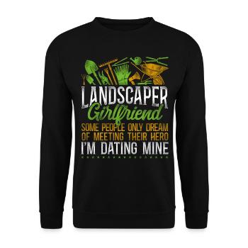 Paysagiste Aménagement Paysager - Sweat-shirt Unisexe - noir - Devant - Alina (178cm) & Michal (187cm)