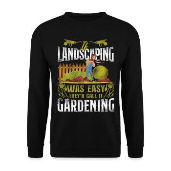 Landscaper Landscaping Landscape - Unisex Pullover - Schwarz - Vorne - Alina (178cm) & Michal (187cm)